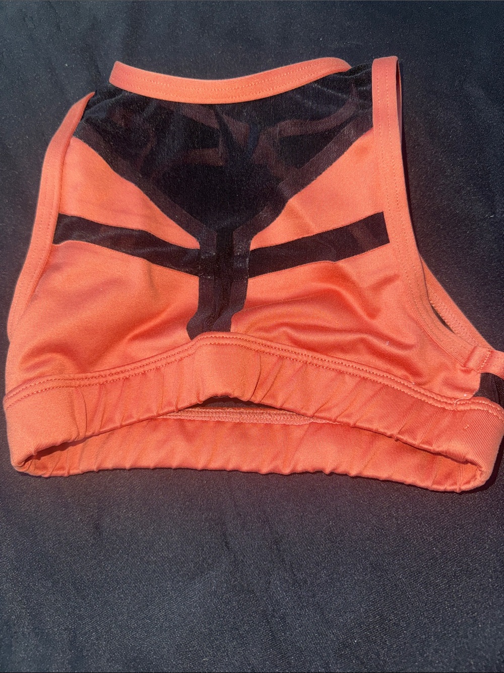 Kids Orange and Black Dance Crop Top - Youth Performance Wear